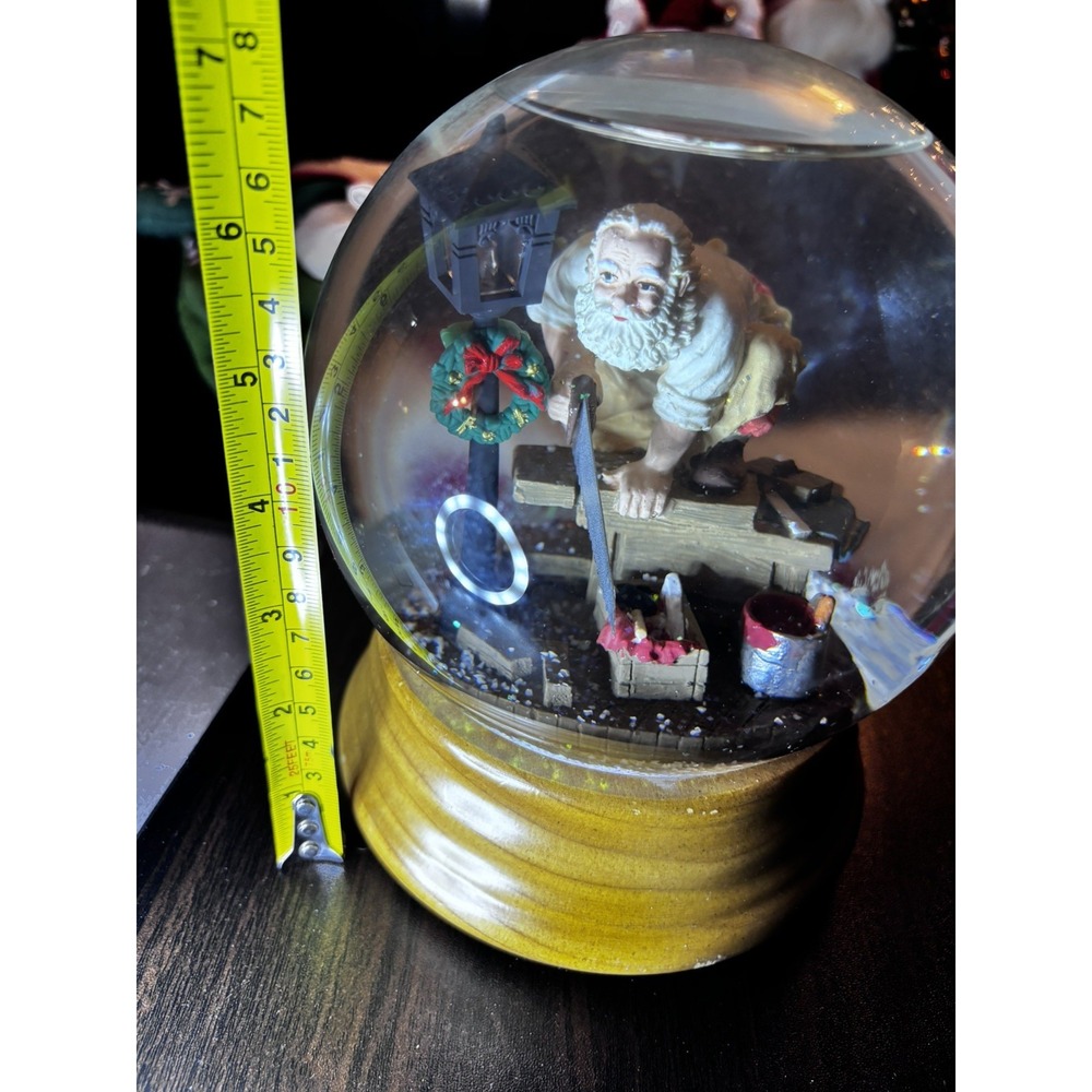 Vintage Breckenridge‎ Holidays Snow Globe Santa at Work Lighted~Musical Taiwan